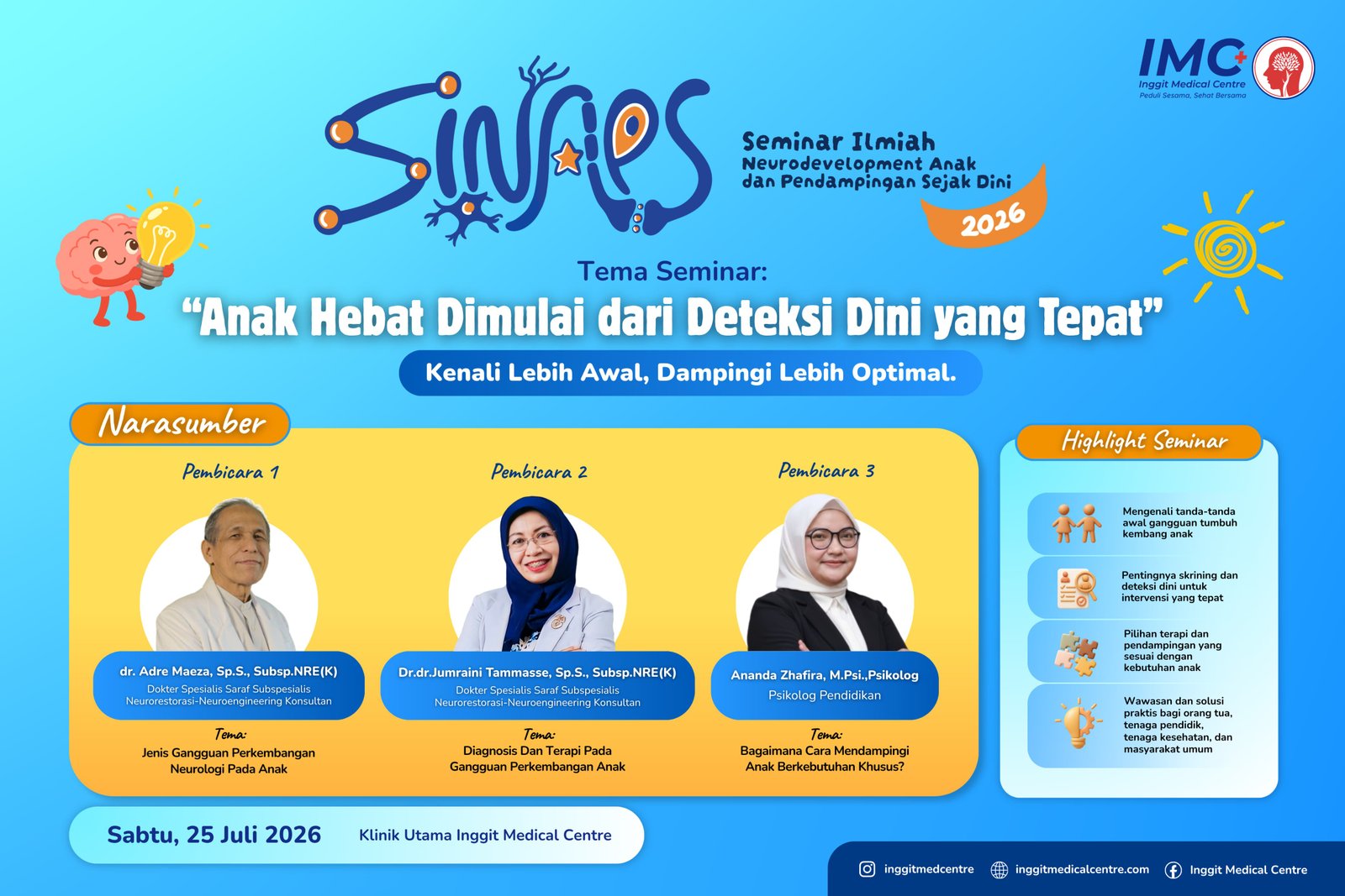 Seminar Ilmiah Neurodevelopment anak dan pendampingan sejak dini